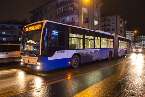 Ankara’da EGO otobüsleriyle 24 saat ulaşım başlıyor