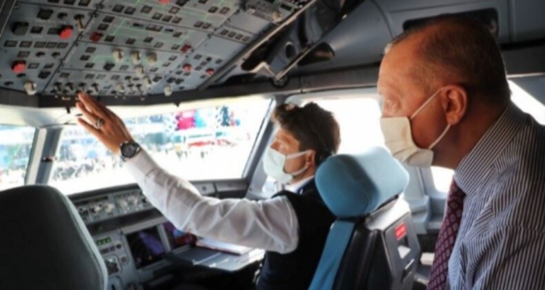 Cumhurbaşkanı Erdoğan, Tokat Havaalanı’nı kokpitten izledi