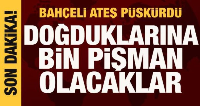 Bahçeli’den son dakika açıklamaları