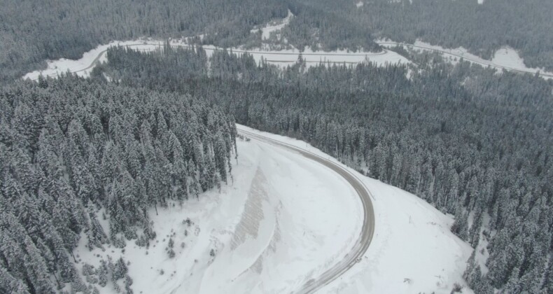 Çankırı’daki Ilgaz Dağı’ndan kar manzaraları