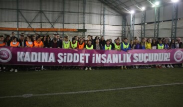 Yüksekova’da kadına yönelik şiddete dikkat çekmek için futbol turnuvası