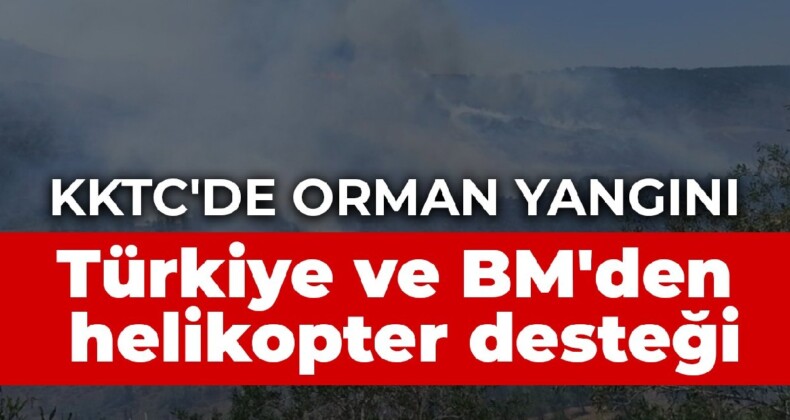 KKTC’de orman yangını: Türkiye ve BM’den helikopter desteği