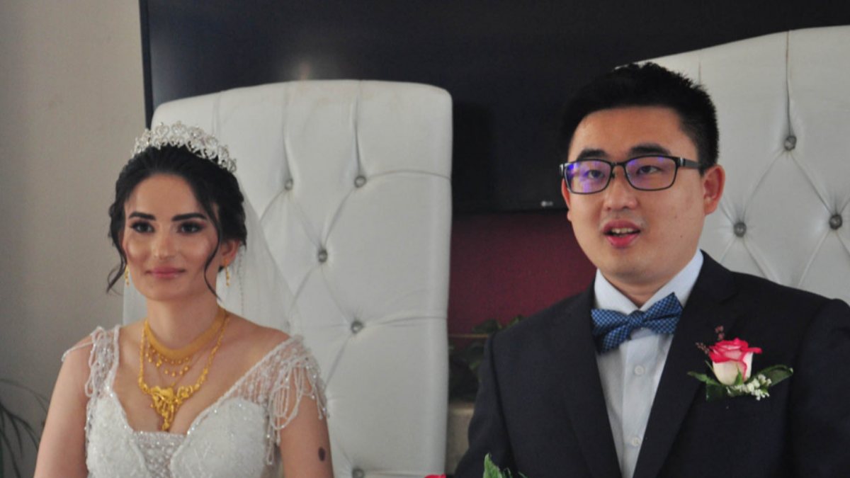 Osmaniye’de Tayvanlı damat ile Türk gelin evlendi