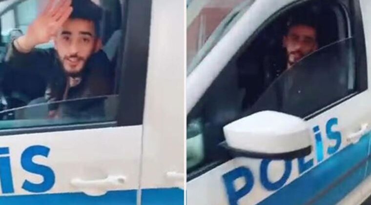 Polis otosuyla video çekti: Sınır dışı edilecek