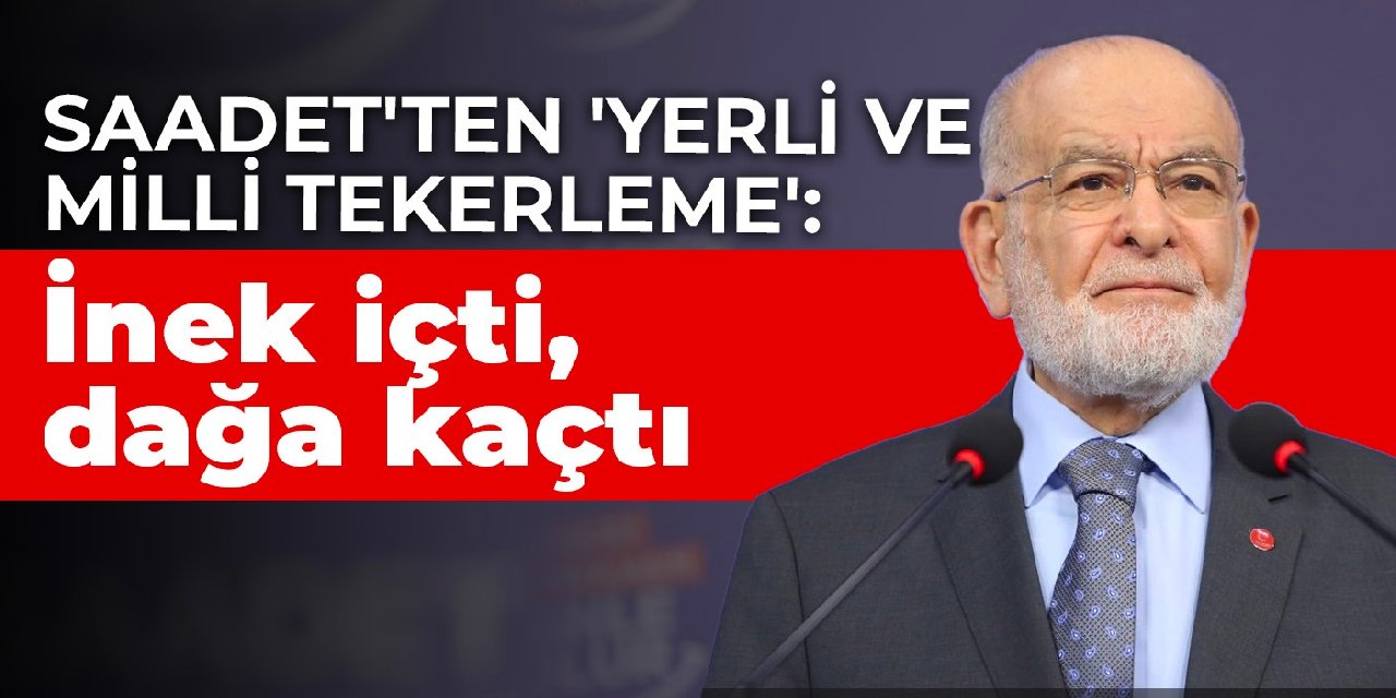 Saadet’ten ‘Yerli ve Milli Tekerleme’: İnek içti, dağa kaçtı