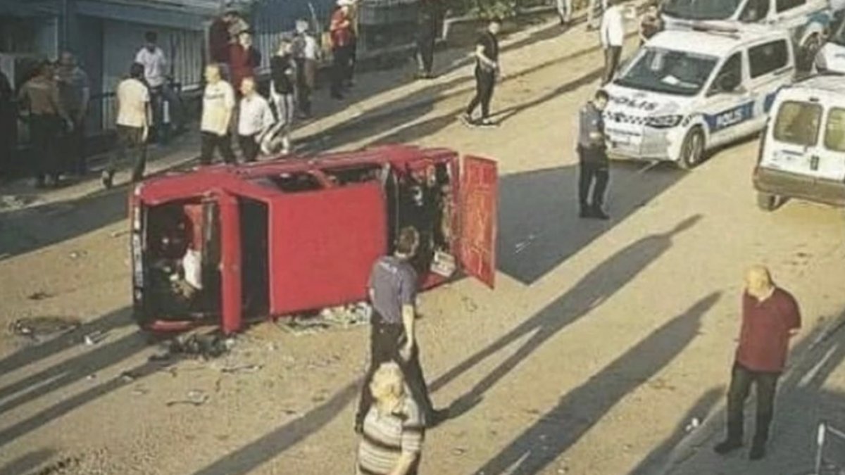 Ankara’da drift yapan sürücüye kızan mahalleli, aracını devirdi