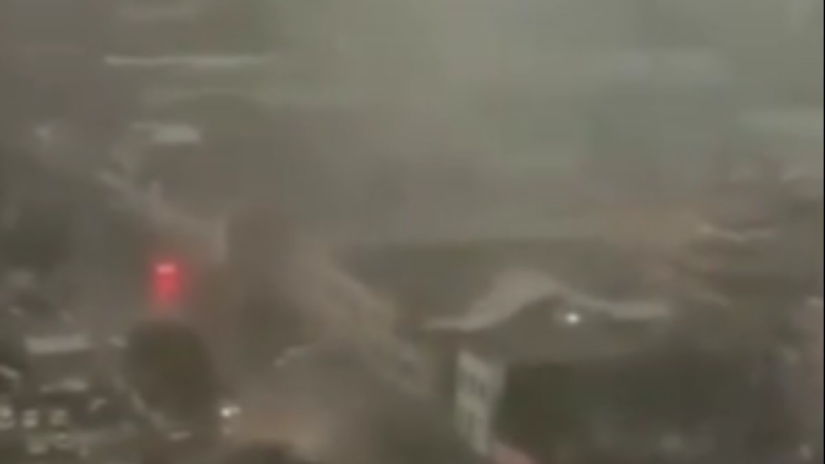 Çin’de hortum: Ağaçlar kökünden söküldü