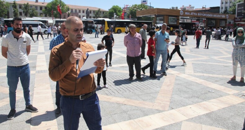 Malatya’da tek kişilik eylem