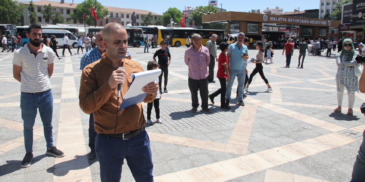 Malatya’da tek kişilik eylem