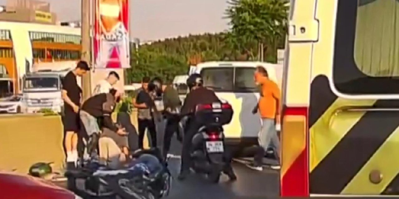 Motosiklet kazası kamerada