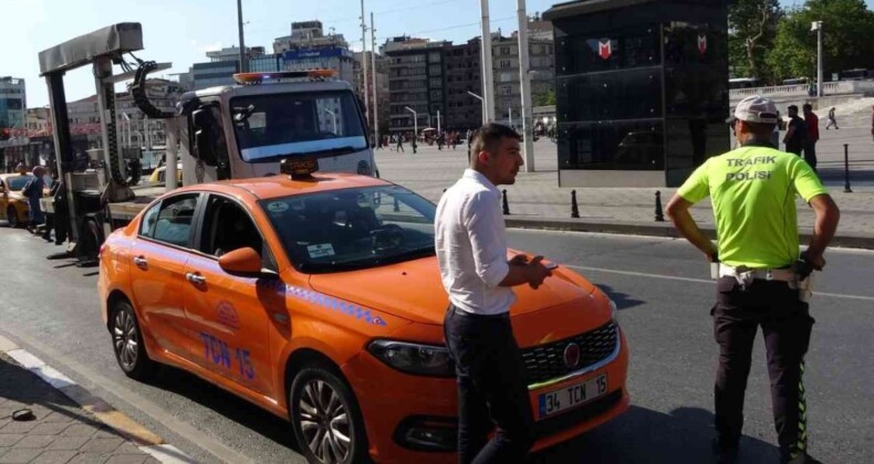 Taksim’de ticari taksi denetimi: Ceza yağdı