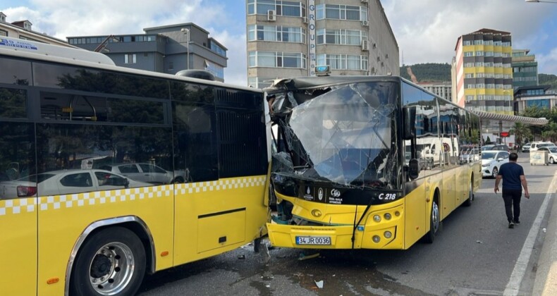 Ataşehir’de, İETT otobüsleri kaza yaptı