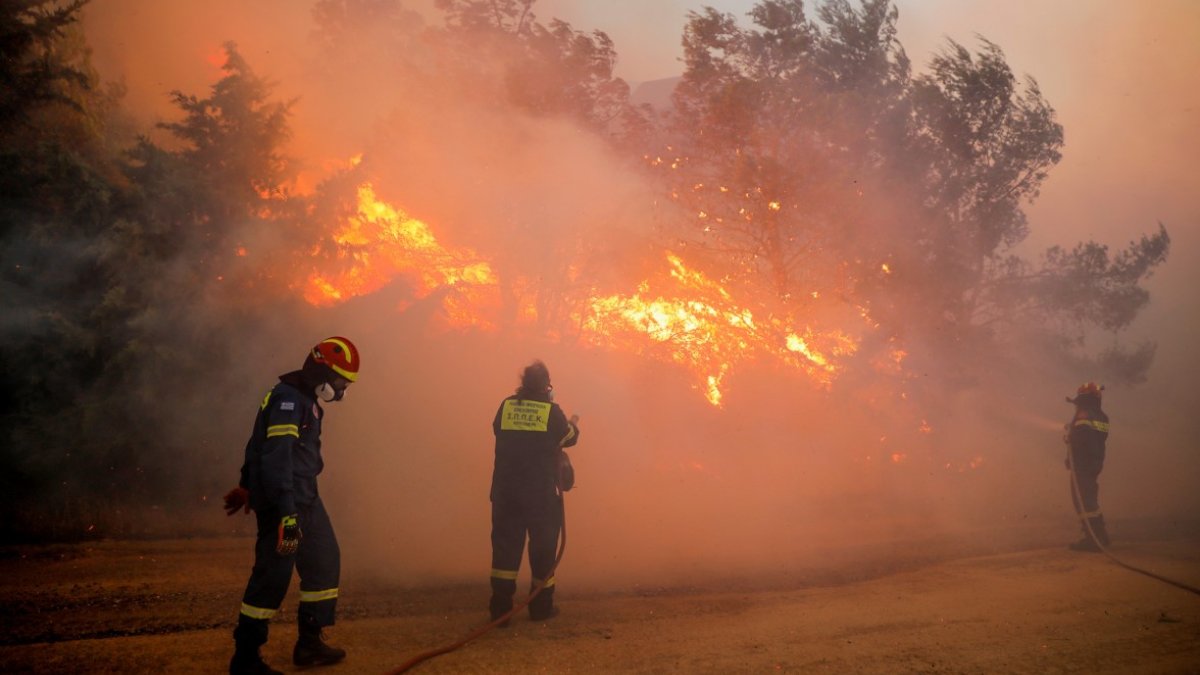 Atina’da orman yangını