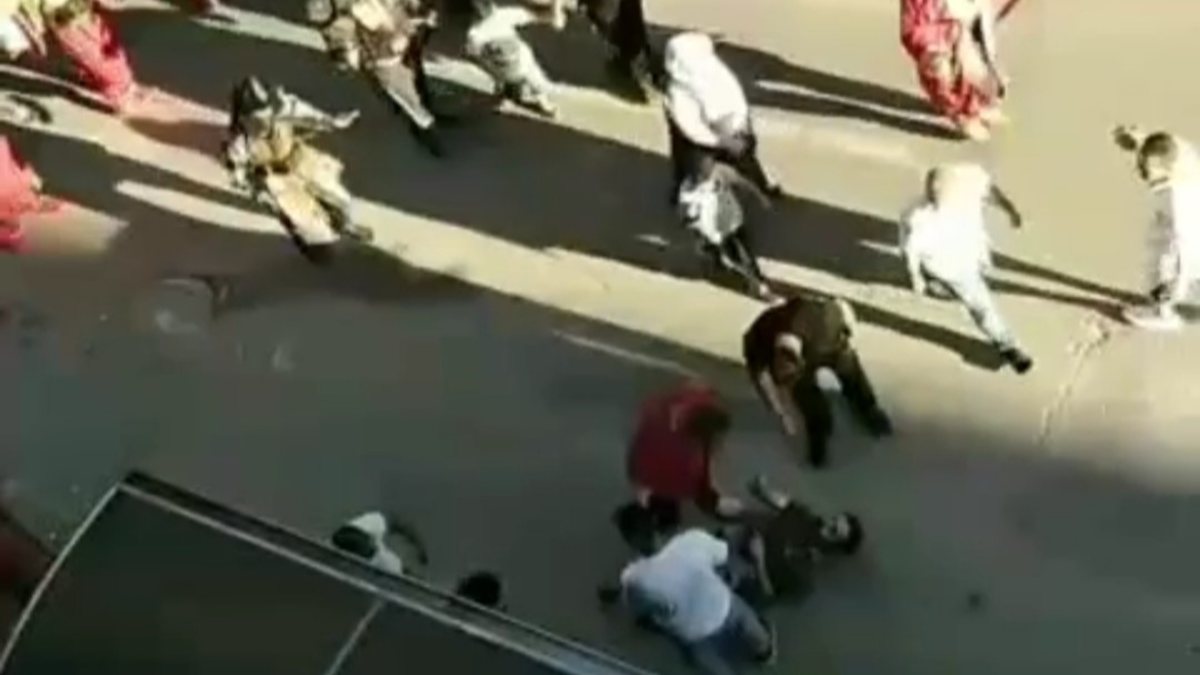 Bursa’da mehter eşliğinde kavga kamerada