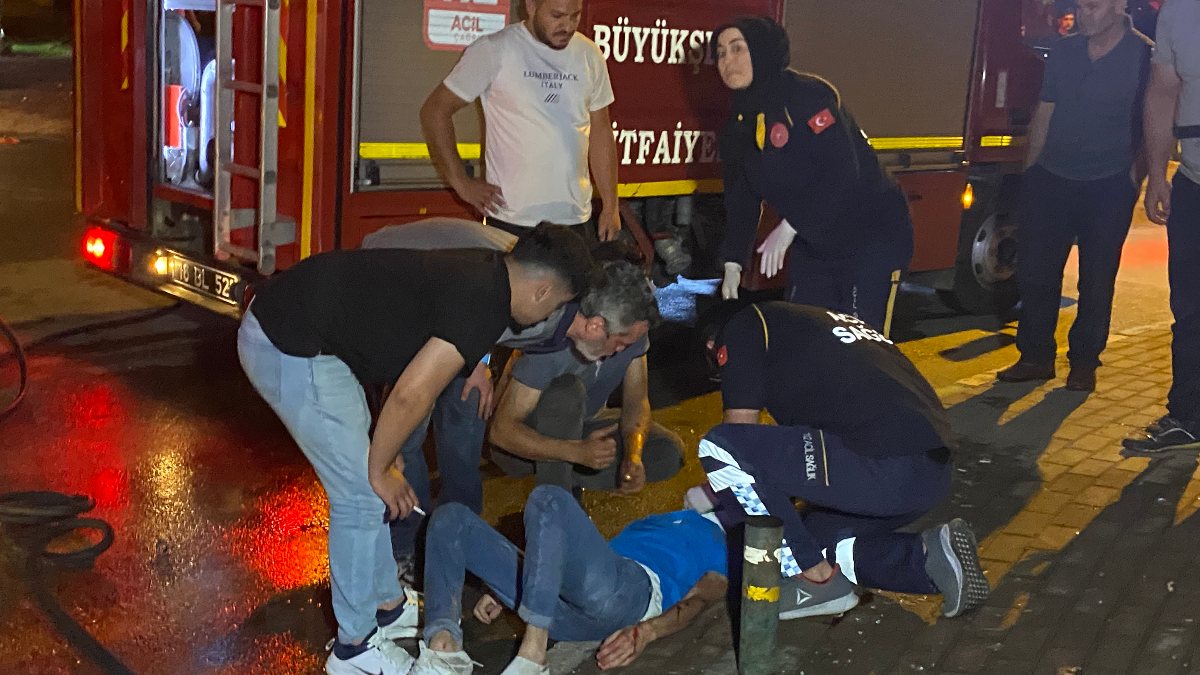 Bursa’da takla atan araç alev aldı: 1 yaralı