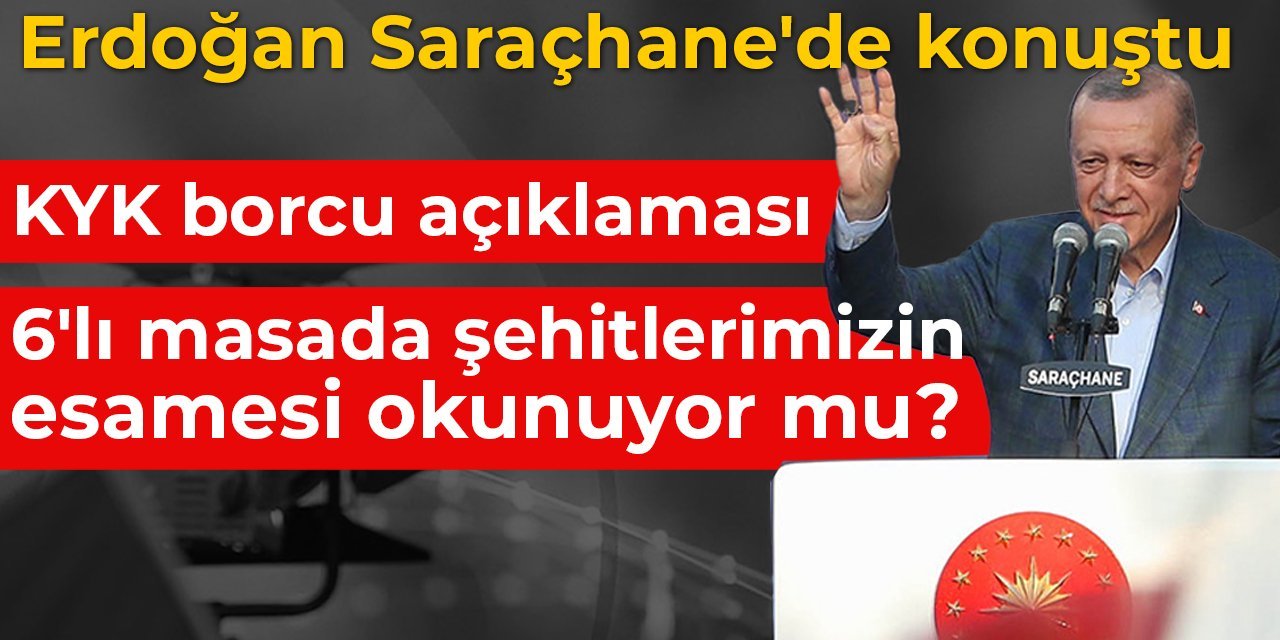 Erdoğan Saraçhane’de konuştu