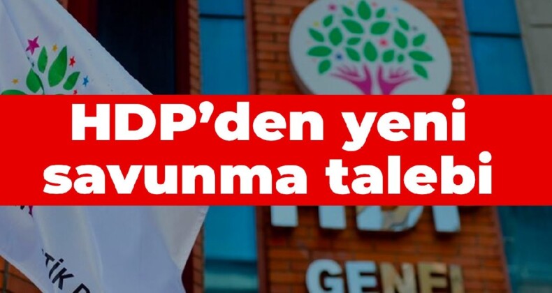 HDP’den yeni savunma talebi