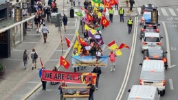 İsveç’te terör örgütü sempatizanları protesto düzenledi