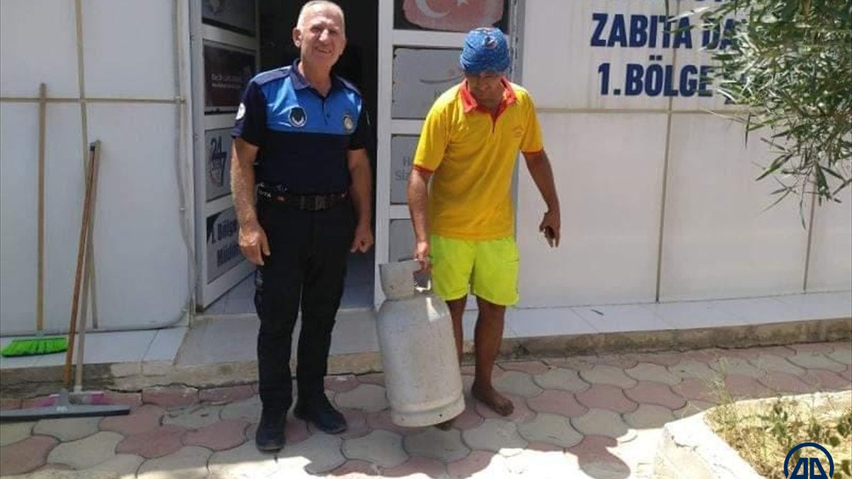 Hatay’da denizden mutfak tüpü çıktı