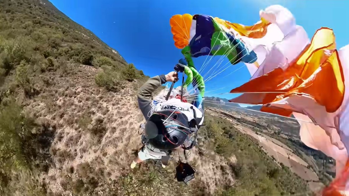 İspanya’da yedek paraşütün hayat kurtardığı anlar