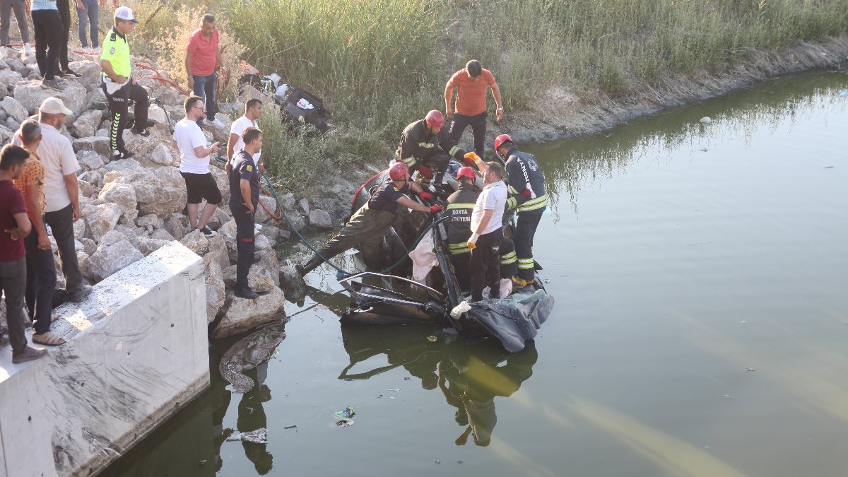Konya’da sulama kanalına cip uçtu: 1 ölü, 3 yaralı