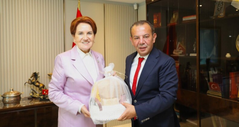 Tanju Özcan, Meral Akşener’i ziyaret etti