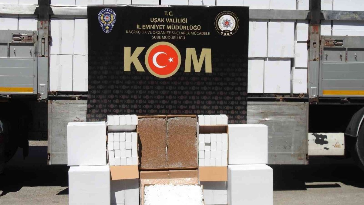 Uşak’ta 13 milyon kaçak makaron ele geçirildi