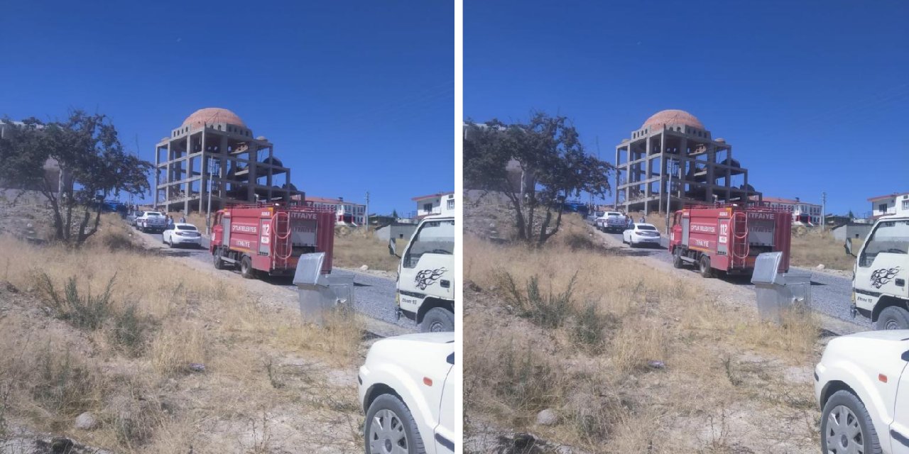 Cami inşaatında kubbe iskelesi çöktü: 1’i ağır, 4 işçi yaralı