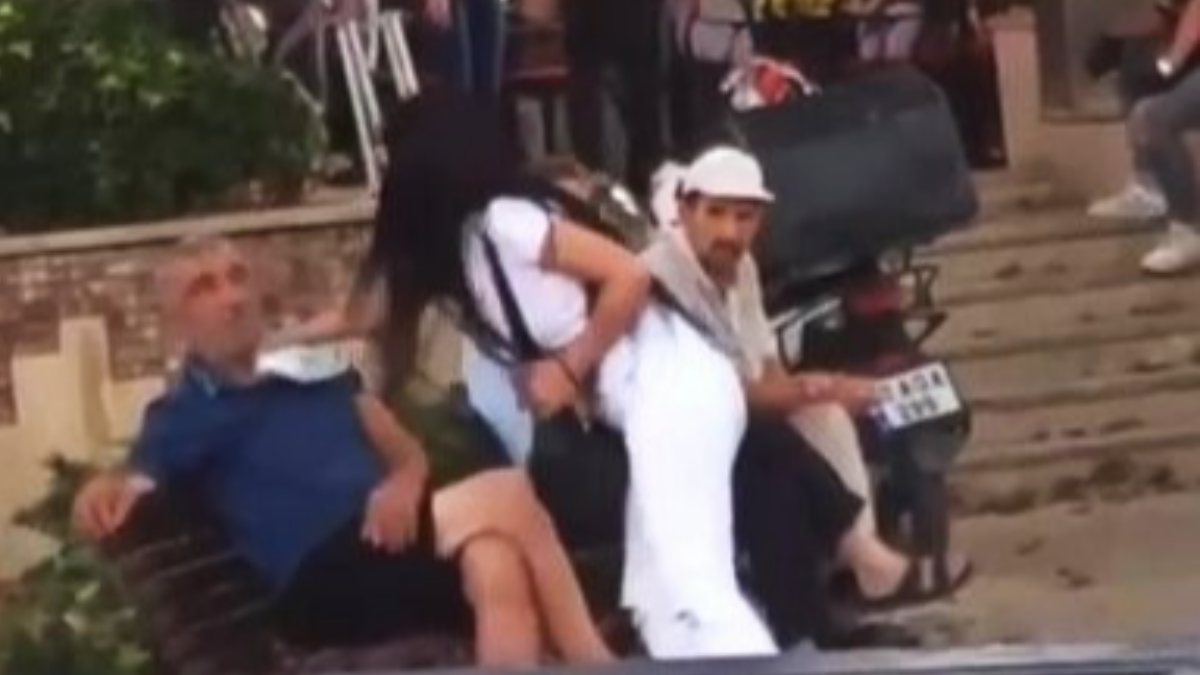 Denizli’de parasını alamadığı şahısla karşılaşan kadın, adamı tokatladı