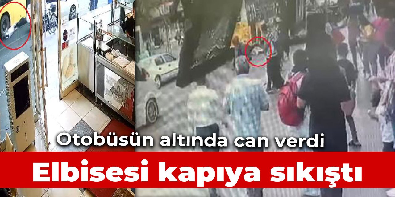 Elbisesi kapıya takılan kadın, otobüsün altında can verdi
