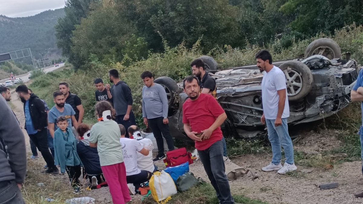 Karabük’te araç takla attı:  5 yaralı