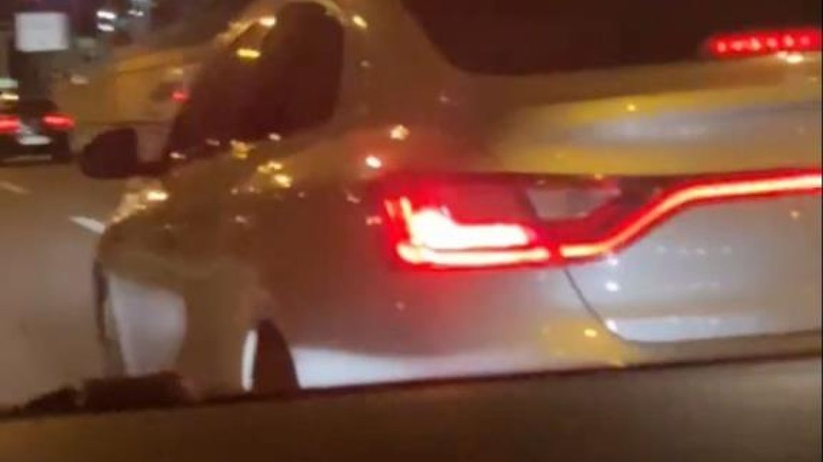 Ümraniye’de kadın sürücüyü sıkıştıran maganda