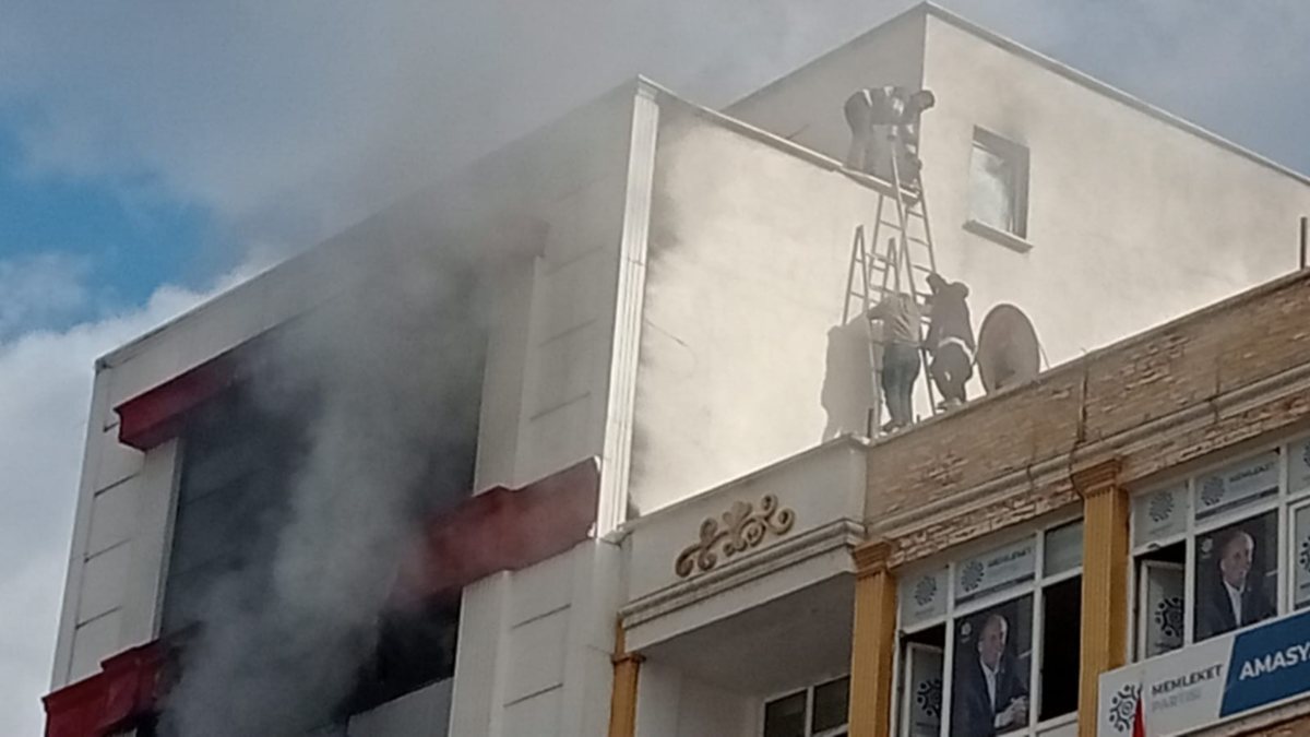 Amasya’da yangın paniği