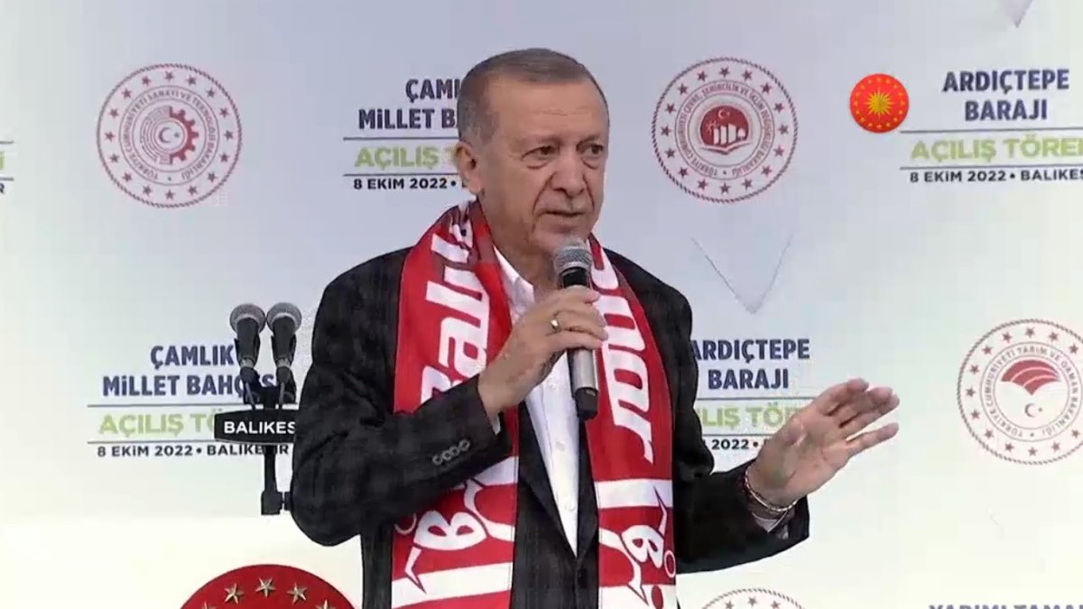 Balıkesir’de Cumhurbaşkanı Erdoğan’a coşkulu karşılama
