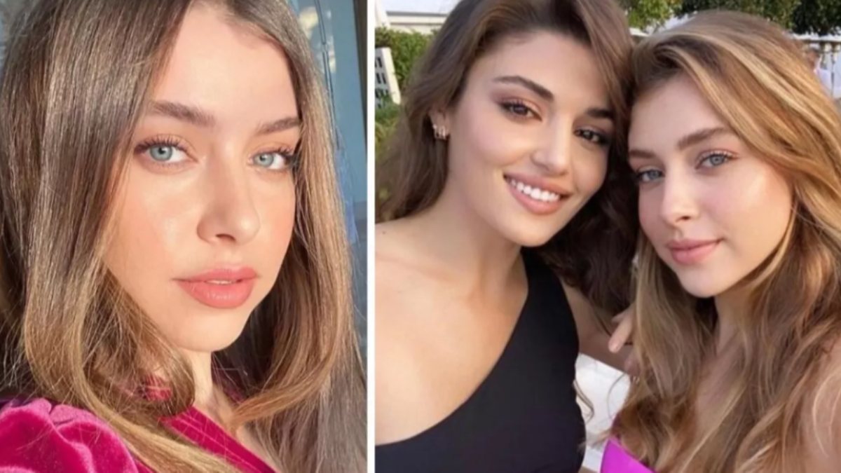 Hande Erçel’in ablası Gamze Erçel’den derin göğüs dekolteli poz! Marilyn Monroe’ya benzetildi