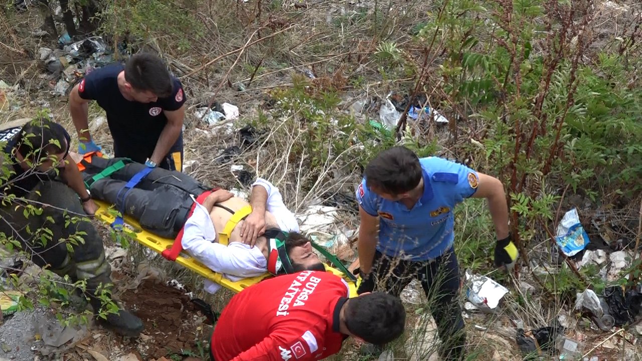 Manzara izlerken 10 metreden düştü