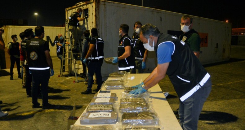 Mersin Limanı’nda, 48 kilo uyuşturucu ele geçirildi