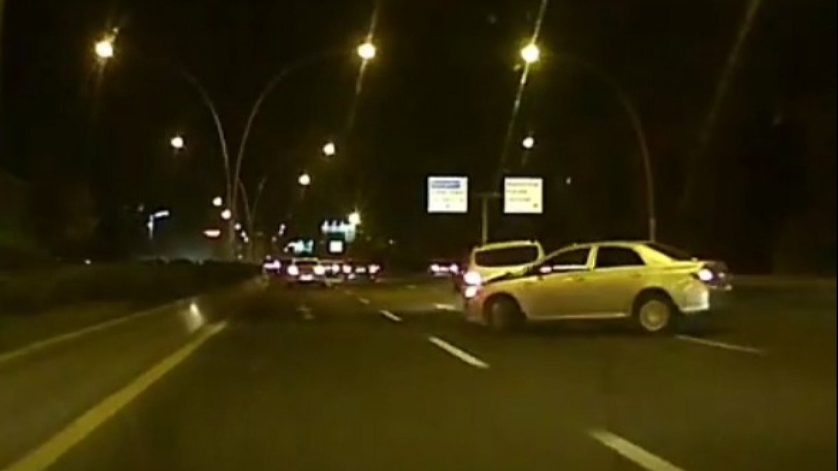 Ankara’da trafikte makas atan sürücü kaza yaptı