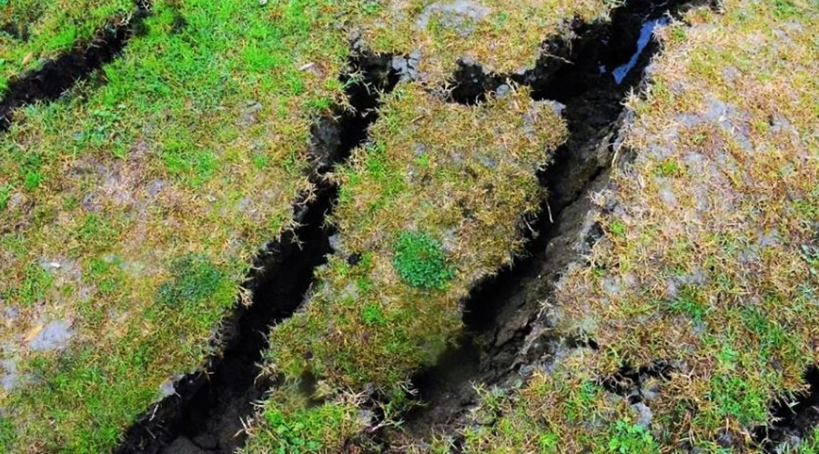 Düzce depreminde meydana gelen dev yarıklar görenleri şaşkına çeviriyor