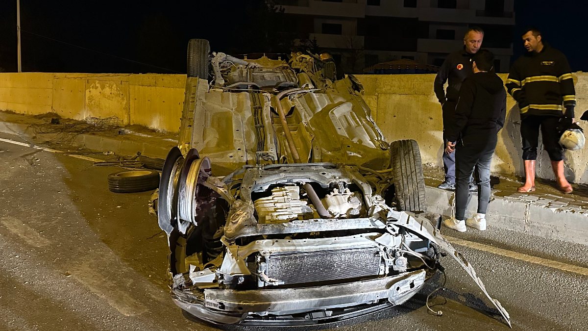 Kastamonu’da taklalar atan araçta, burnu bile kanamadı