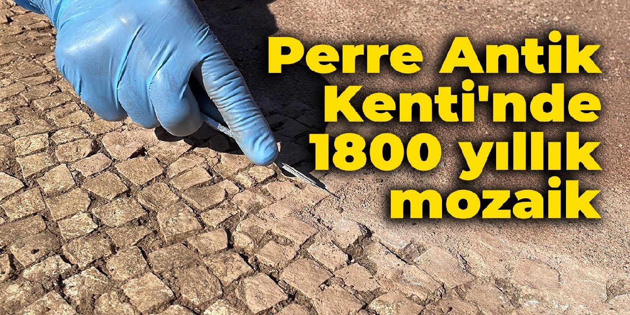 Perre Antik Kenti’nde 1800 yıllık mozaik