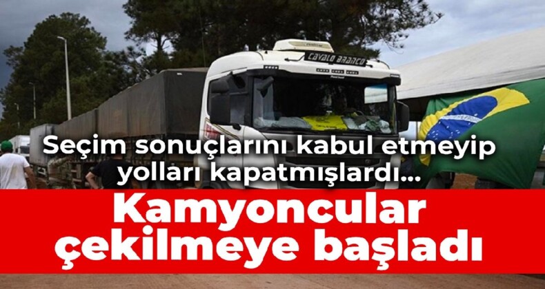 Seçim sonuçlarını kabul etmeyip yolları kapatmışlardı… Kamyoncular çekilmeye başladı