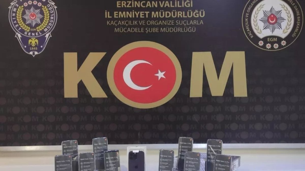 Erzincan’da kaçak cep telefonları ele geçirildi