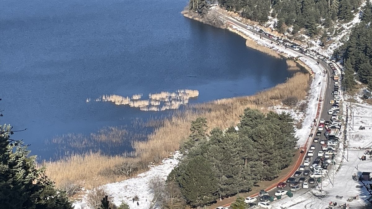 Abant’ta yeni yıl yoğunluğu yaşandı