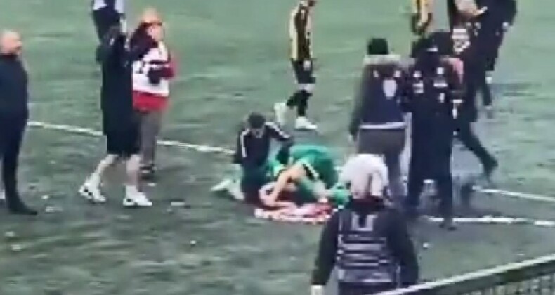 Amatör lig maçında tekme ve yumruklu kavga çıktı: Futbolcular dayak yedi