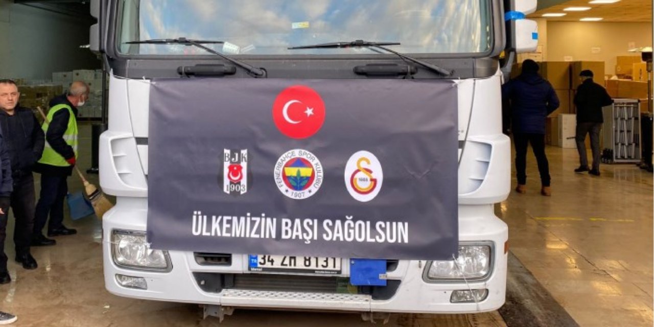 Beşiktaş, Fenerbahçe ve Galatasaray’ın ‘Dostluk TIR’ları yola çıktı