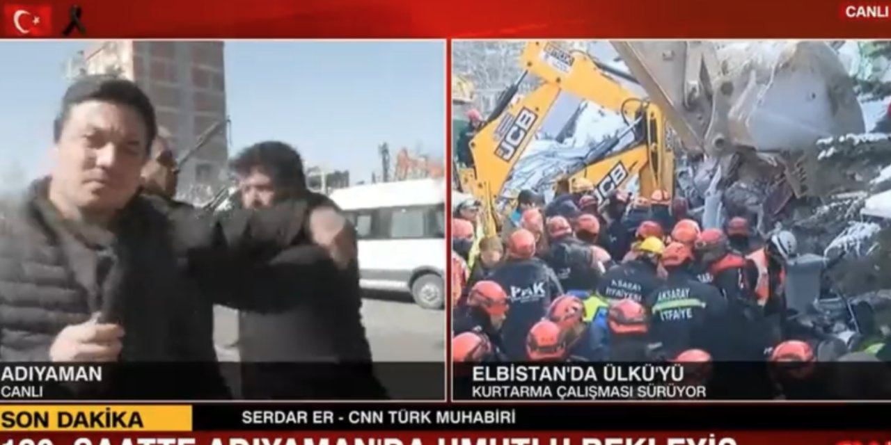 CNN Türk muhabirine canlı yayında saldırı
