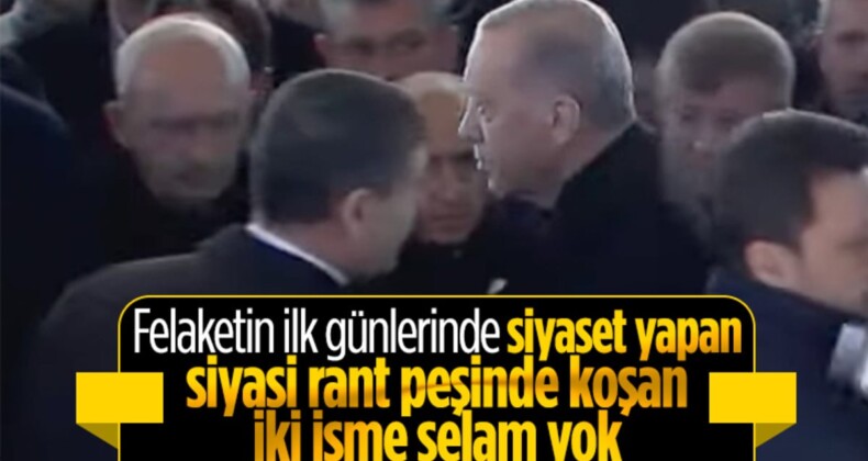 Cumhurbaşkanı Erdoğan, Ahmet Davutoğlu ve Kemal Kılıçdaroğlu’nun elini sıkmadı