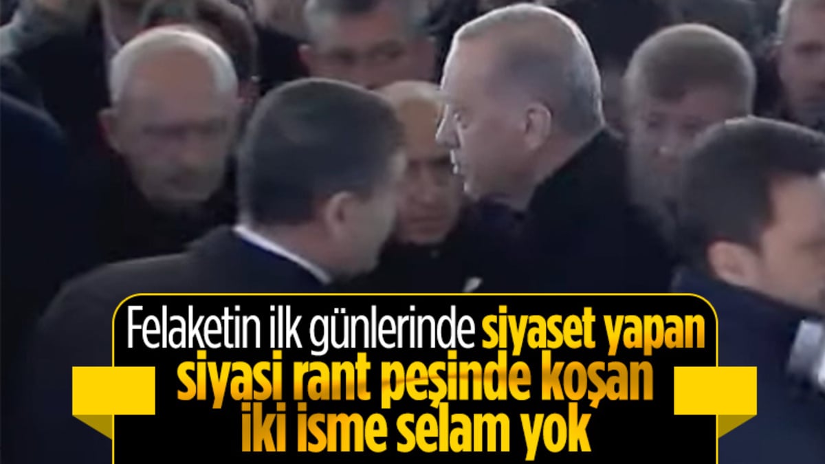 Cumhurbaşkanı Erdoğan, Ahmet Davutoğlu ve Kemal Kılıçdaroğlu’nun elini sıkmadı