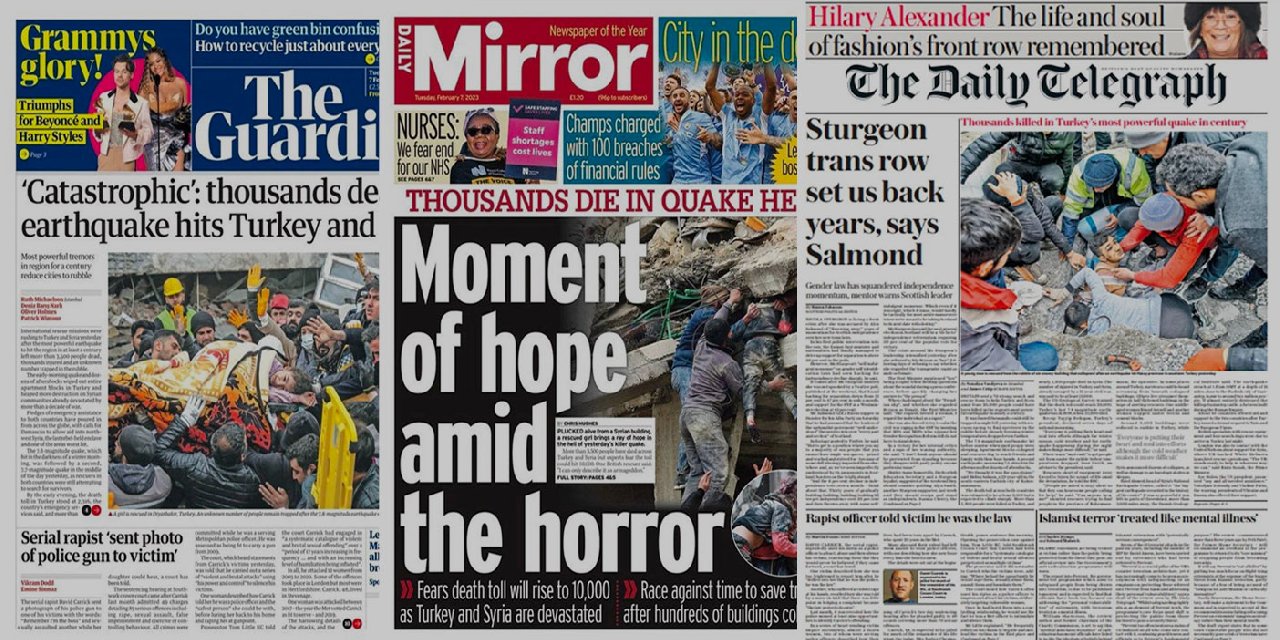 Dünya medyası da endişe içinde izliyor:’Yüzyılın en güçlü depremi’